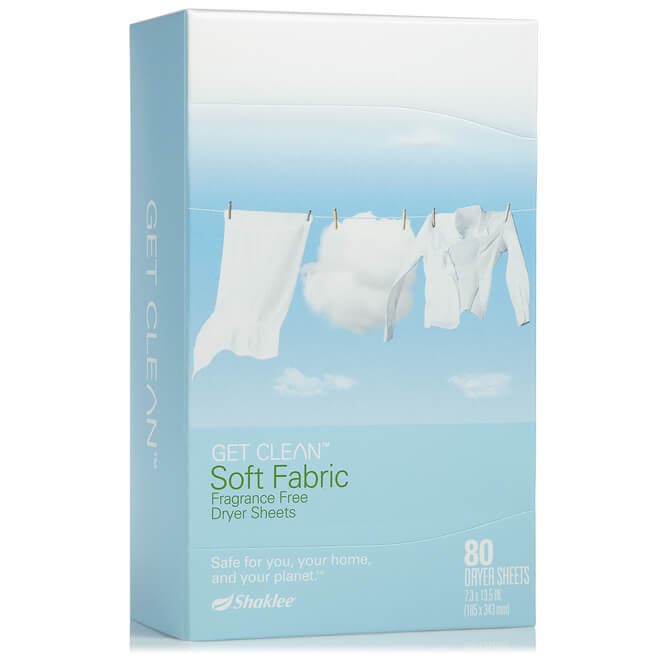 Shaklee Soft Fabric Fragrance Free Dryer Sheets
