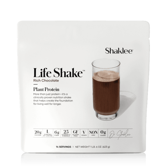 Shaklee Life Shake™ Plant Rich Chocolate 14 svg.