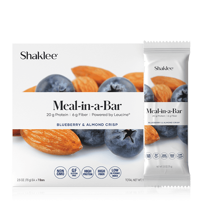 Shaklee Meal-in-a-Bar, Blueberry & Almond Crisp, 7 per box