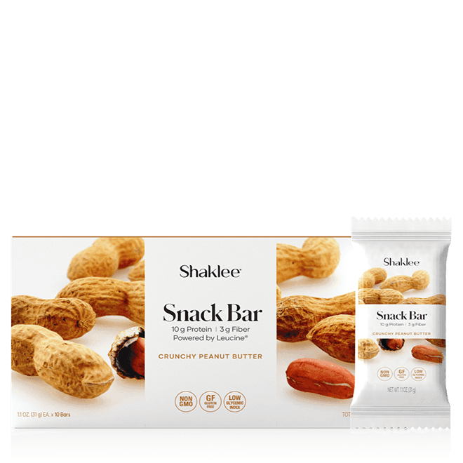 Shaklee Snack Bar, Crunchy Peanut Butter, 10 per box